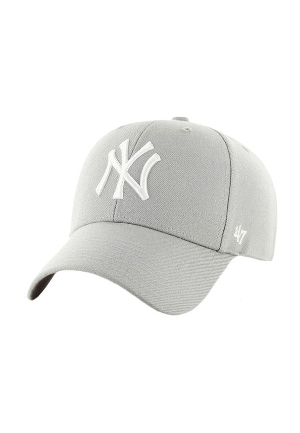 Damska czapka z daszkiem 47 Brand MLB New York Yankees MVP Cap. Kolor: szary. Materiał: wełna, akryl