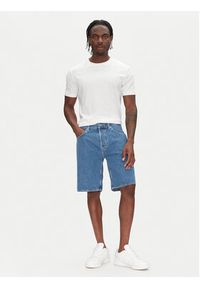 Pepe Jeans Szorty jeansowe PM801176 Niebieski Loose Fit. Kolor: niebieski. Materiał: bawełna
