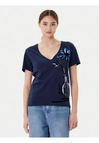 Desigual T-Shirt Dumas 25WWTK28 Granatowy Regular Fit. Kolor: niebieski. Materiał: bawełna #1
