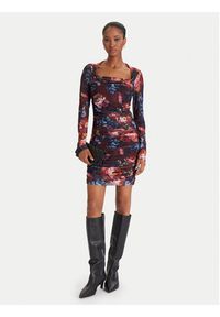 Guess Sukienka koktajlowa W5BK65 KCZC2 Kolorowy Slim Fit. Materiał: syntetyk. Wzór: kolorowy. Styl: wizytowy