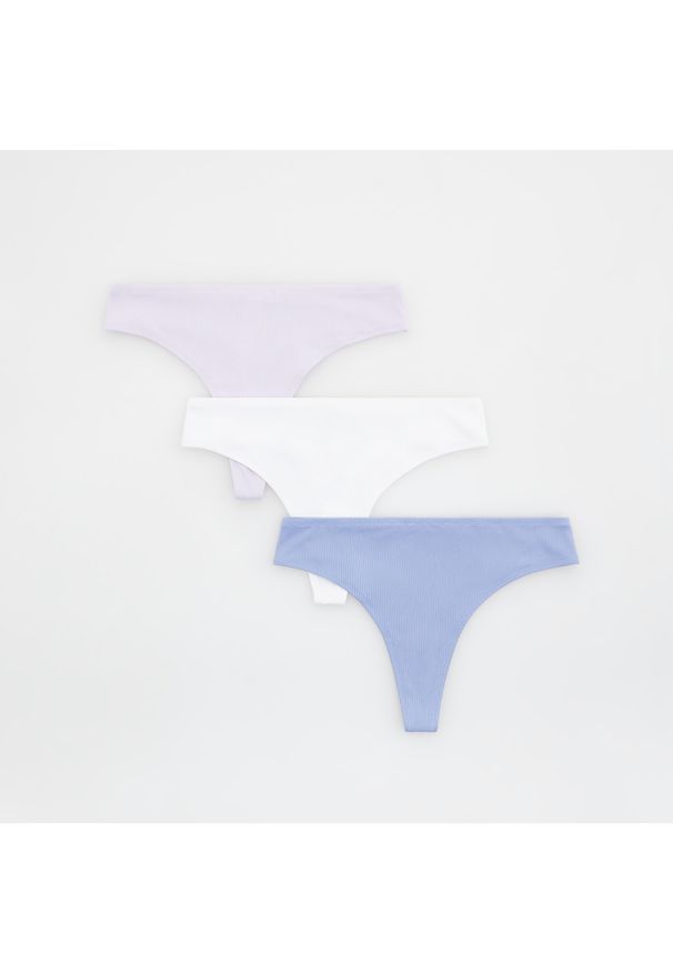 Reserved - Stringi 3 pack - Fioletowy. Kolor: fioletowy