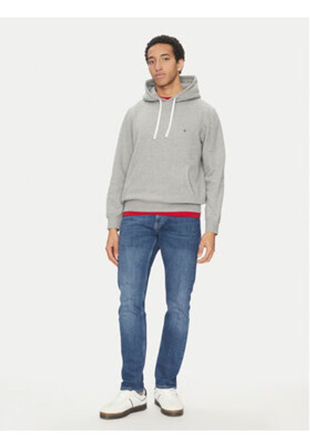 TOMMY HILFIGER - Tommy Hilfiger Bluza Essential MW0MW37230 Szary Regular Fit. Kolor: szary. Materiał: syntetyk, bawełna