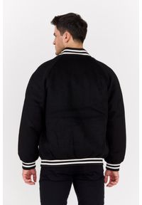 Tommy Jeans - TOMMY JEANS Czarny męski bomber z domieszką wełny Varsity, Rozmiar M. Okazja: na co dzień. Kolor: czarny. Materiał: wełna. Wzór: paski. Styl: elegancki, casual, klasyczny, sportowy #5