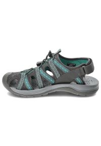 Zielone Sandały Lee Cooper Modne Obuwie Damskie. Okazja: na spacer. Nosek buta: otwarty. Zapięcie: pasek. Kolor: szary. Materiał: materiał. Sezon: lato. Styl: sportowy, elegancki