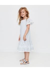 LOVE SHACK FANCY KIDS - Sukienka Audrey 3-12 lat. Kolor: biały. Materiał: bawełna, koronka, materiał. Wzór: haft, kwiaty, koronka, aplikacja. Sezon: lato #1