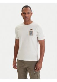 Aeronautica Militare T-Shirt 261TS2534UJ00641 Beżowy Regular Fit. Kolor: beżowy. Materiał: bawełna #1