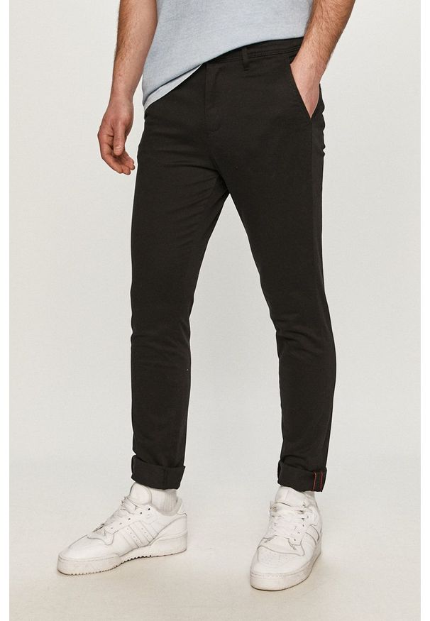 Jack & Jones Spodnie męskie kolor czarny. Kolor: czarny