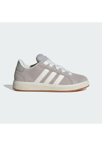 Adidas - Buty Grand Court 00s Kids. Kolor: biały, wielokolorowy, szary, brązowy. Materiał: tworzywo sztuczne