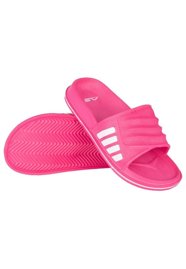 AQUA-SPORT - Klapki basenowe dla dzieci aqua-sport adisport junior. Kolor: biały, różowy, wielokolorowy. Styl: sportowy