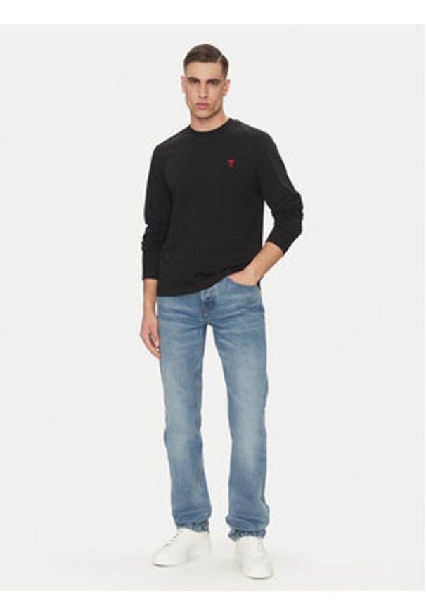 AMI PARIS Jeansy HTR001.DE0046 Niebieski Classic Fit. Kolor: niebieski