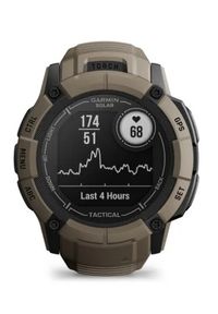 GARMIN - Zegarek sportowy Garmin Instinct 2X Solar Tactical Edition (jasnobrązowy / jasnobrązowy pasek). Rodzaj zegarka: smartwatch. Kolor: brązowy. Styl: sportowy #4