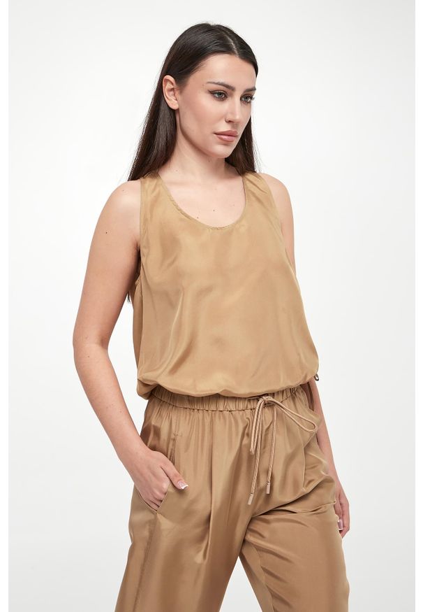 Marella - Top damski jedwabny Meana MARELLA MONOCHROME. Materiał: jedwab
