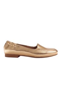 Marco Shoes Baleriny damskie z gumką w cholewce złoty. Kolor: złoty. Szerokość cholewki: normalna #1