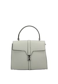 Venezia - SZARA TORBA O FASONIE KUFERKA 100-1207-P RG. Kolor: szary. Materiał: skórzane #1