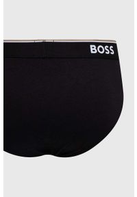 BOSS slipy 3-pack męskie kolor czarny. Kolor: czarny #5