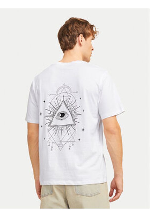 Jack & Jones T-Shirt Jackie 12271366 Biały Relaxed Fit. Kolor: biały. Materiał: bawełna
