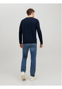 Jack & Jones Sweter Emil 12208364 Granatowy Regular Fit. Kolor: niebieski. Materiał: bawełna #6