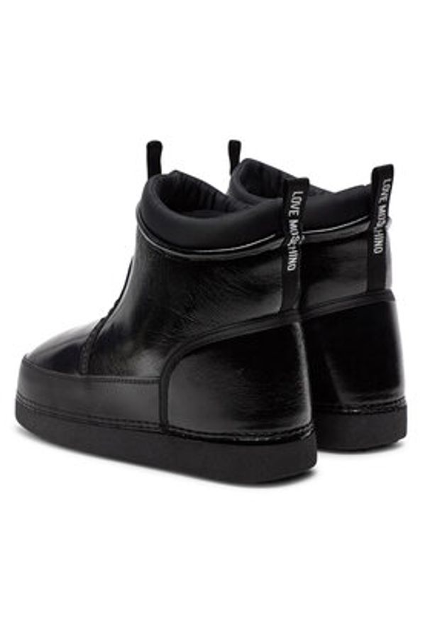 Love Moschino - LOVE MOSCHINO Śniegowce JA24072G1LISD000 Czarny. Kolor: czarny. Materiał: skóra
