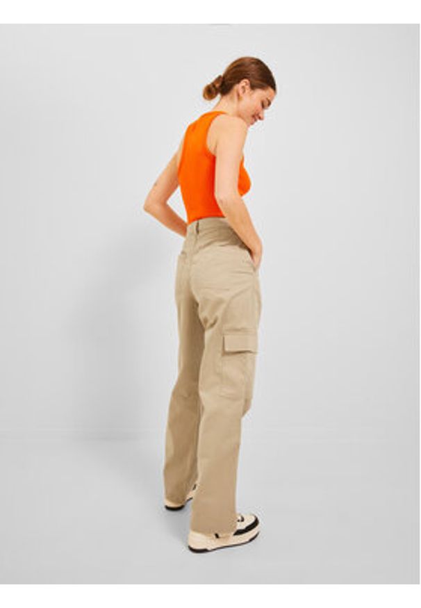 JJXX Spodnie materiałowe 12236946 Beżowy Regular Fit. Kolor: beżowy. Materiał: bawełna