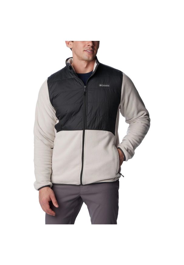 columbia - Polarowy sweter męski Columbia Basin Butte Fleece Full Zip. Kolor: wielokolorowy, beżowy, szary. Materiał: polar. Sezon: zima, jesień