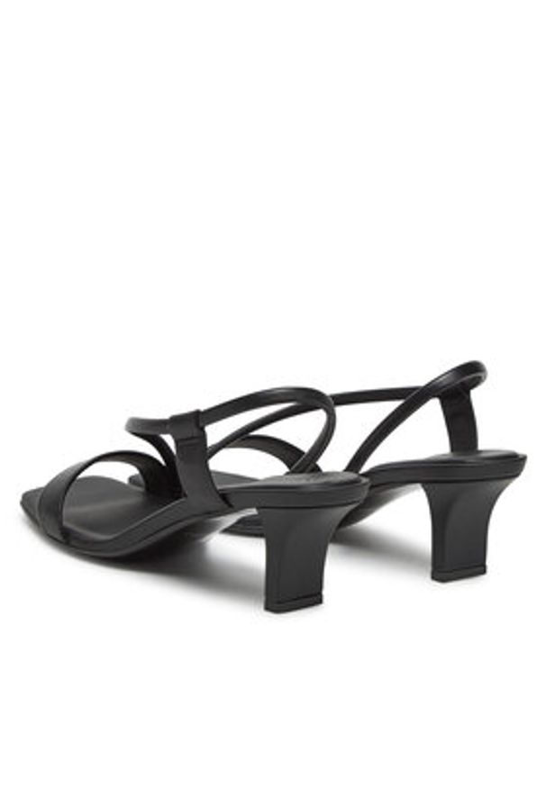Calvin Klein Sandały Heel Sandal 50 Squared Lth HW0HW02534 Czarny. Kolor: czarny. Materiał: skóra