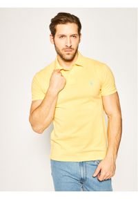 Polo Ralph Lauren Polo Core Replen 710795080 Żółty Slim Fit. Typ kołnierza: polo. Kolor: żółty. Materiał: bawełna