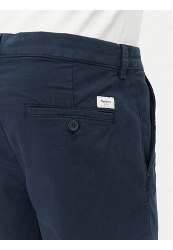 Pepe Jeans Szorty materiałowe PM801181 Granatowy Regular Fit. Kolor: niebieski. Materiał: bawełna