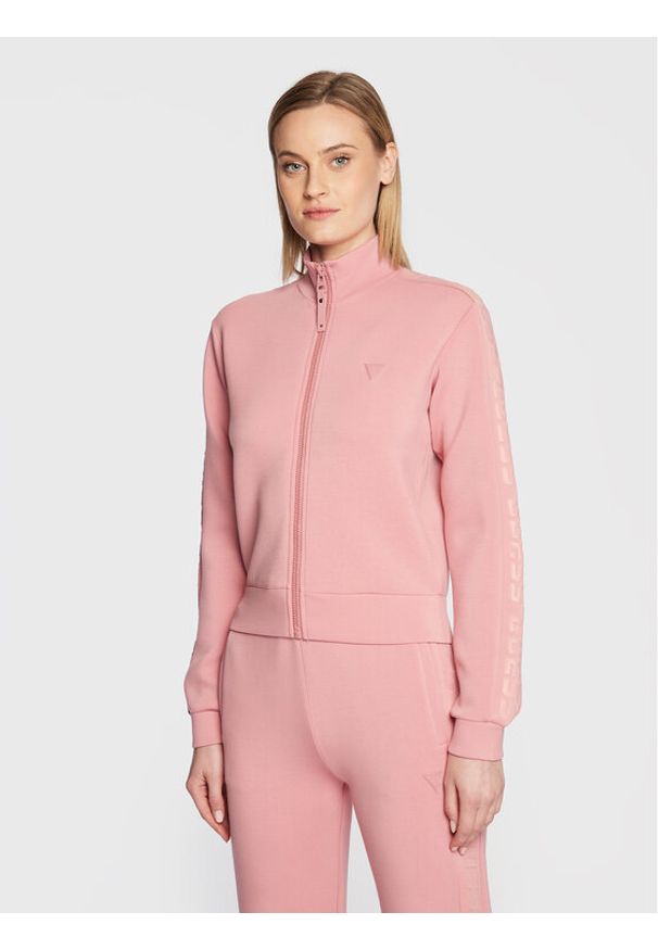 Guess Bluza New Allie Scuba V2YQ17 K7UW2 Różowy Shirt Fit. Kolor: różowy