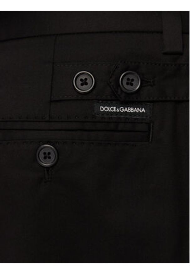 DOLCE & GABBANA - Dolce&Gabbana Spodnie materiałowe GY6IET GI434 N0000 Czarny Regular Fit. Kolor: czarny. Materiał: bawełna