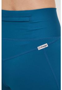 Wrangler legginsy ATG damskie kolor zielony gładkie. Kolor: zielony. Wzór: gładki #3