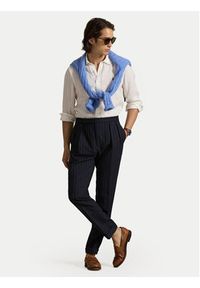 Polo Ralph Lauren Koszula 710968915014 Biały Slim Fit. Typ kołnierza: polo. Kolor: biały. Materiał: len #4