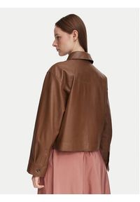 Weekend Max Mara Kurtka skórzana Piovra 2625446021 Brązowy Regular Fit. Kolor: brązowy. Materiał: skóra #2