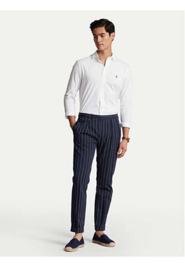 Polo Ralph Lauren Koszula 710899386001 Biały Slim Fit. Typ kołnierza: polo. Kolor: biały. Materiał: bawełna