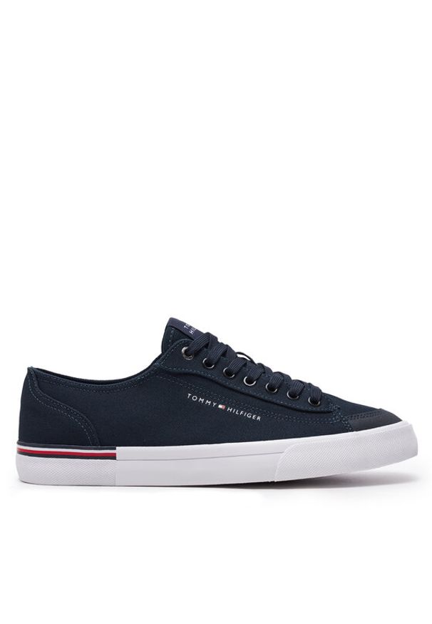 TOMMY HILFIGER - Tommy Hilfiger Tenisówki Corporate Vulc Canvas FM0FM04954 Granatowy. Kolor: niebieski. Materiał: materiał