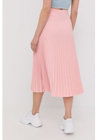 Nissa spódnica kolor różowy mini rozkloszowana. Kolor: różowy. Materiał: tkanina. Wzór: gładki #3