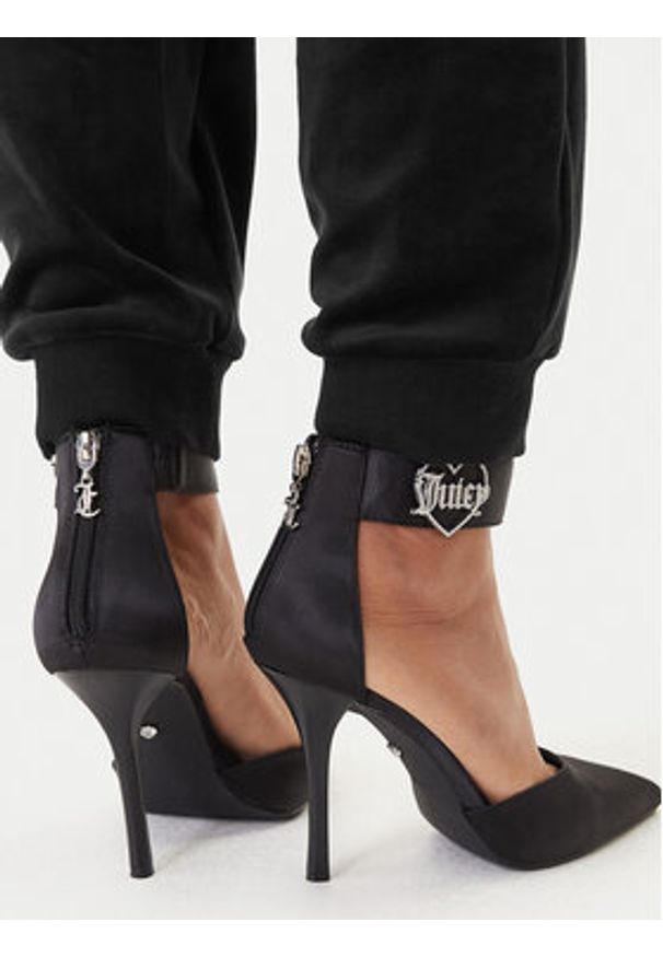 Juicy Couture Spodnie dresowe JCBBJ225802 Czarny Slim Fit. Kolor: czarny. Materiał: syntetyk