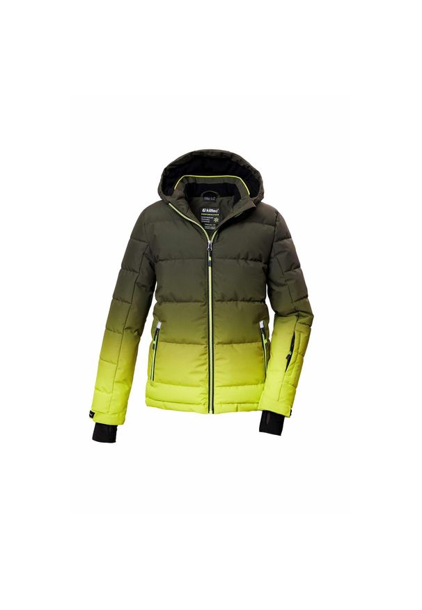 Dziecięca kurtka puchowa Killtec KSW 382 BYS. Kolor: wielokolorowy, szary, żółty. Materiał: puch. Sezon: zima. Sport: narciarstwo