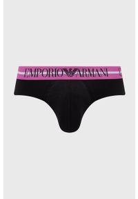 Emporio Armani Underwear Slipy (3-pack) męskie kolor czarny. Kolor: czarny. Materiał: materiał #3