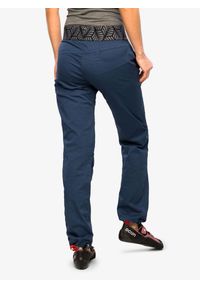 OCUN - Spodnie wspinaczkowe damskie Ocun Pantera Organic Pants. Kolor: niebieski. Wzór: motyw zwierzęcy