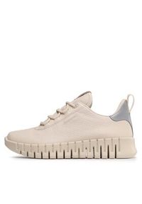 ecco - ECCO Sneakersy Gruuv W 21823301378 Beżowy. Kolor: beżowy. Materiał: skóra