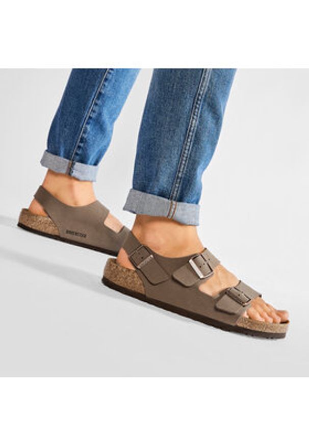 Birkenstock Sandały Milano Bs 0634501 Brązowy. Kolor: brązowy. Materiał: skóra