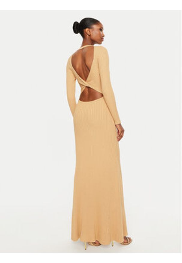 BARDOT - Bardot Sukienka dzianinowa 59510DB Żółty Slim Fit. Kolor: żółty. Materiał: syntetyk