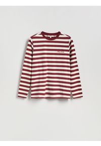 Reserved - Bawełniany longsleeve - wielobarwny. Materiał: bawełna. Długość rękawa: długi rękaw