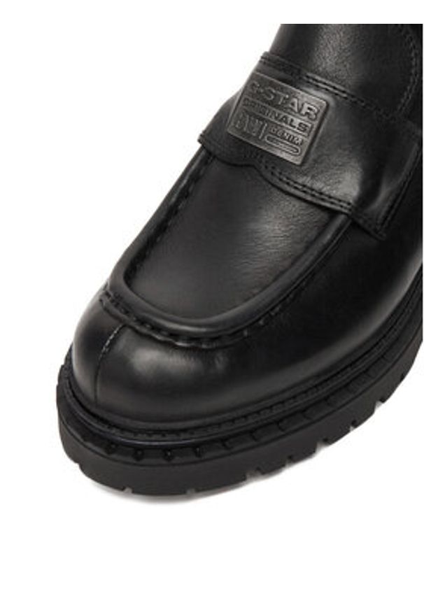 G-Star RAW - G-Star Raw Loafersy EO-DOLUNAY-25FW05 Czarny. Kolor: czarny. Materiał: skóra