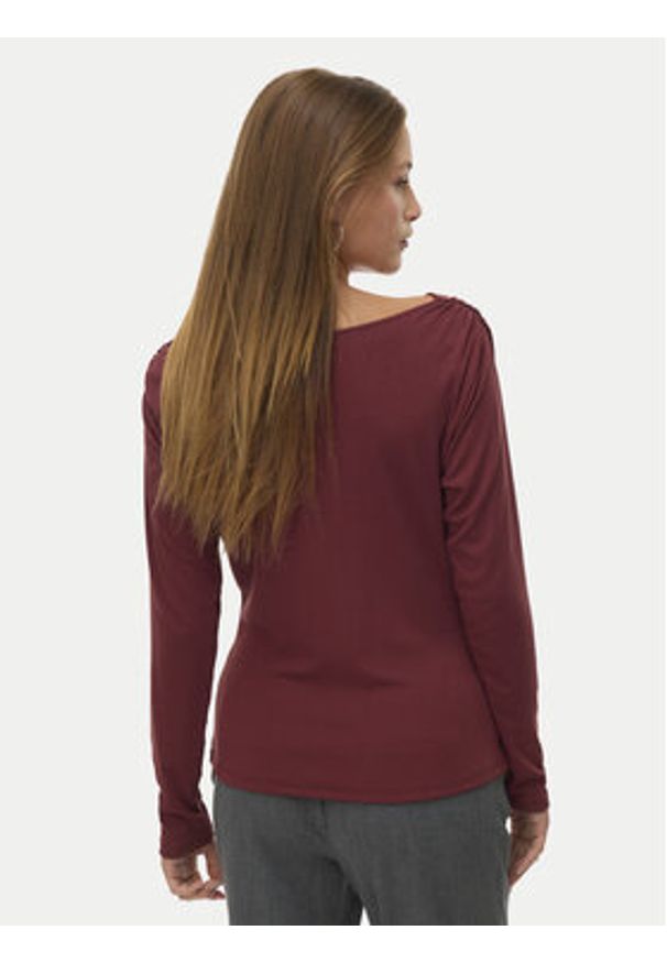 Vero Moda Bluzka Ice 10340793 Bordowy Regular Fit. Kolor: czerwony. Materiał: syntetyk