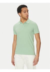 Geox Polo M5511B T3240 F3274 Zielony Regular Fit. Typ kołnierza: polo. Kolor: zielony. Materiał: bawełna