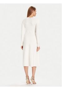 TwinSet - TWINSET Sukienka dzianinowa 252TP3271 Écru Regular Fit. Materiał: syntetyk