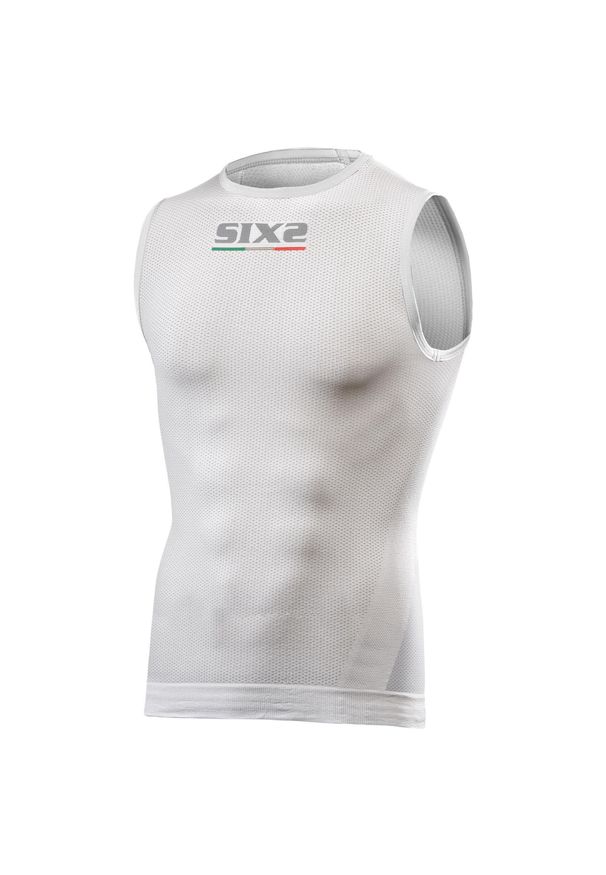 SIXS - Tank top Sixs SMX. Kolor: biały. Długość rękawa: bez rękawów. Sport: kolarstwo