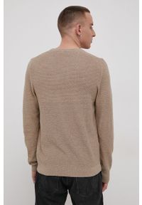 Premium by Jack&Jones Sweter męski kolor brązowy. Okazja: na co dzień. Kolor: brązowy. Materiał: bawełna, poliester, dzianina. Długość rękawa: długi rękaw. Długość: długie. Styl: casual #4