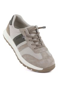 Big-Star - Skórzane półbuty sportowe męskie beżowe Big Star TT174052. Kolor: beżowy. Materiał: tkanina. Sezon: lato #1